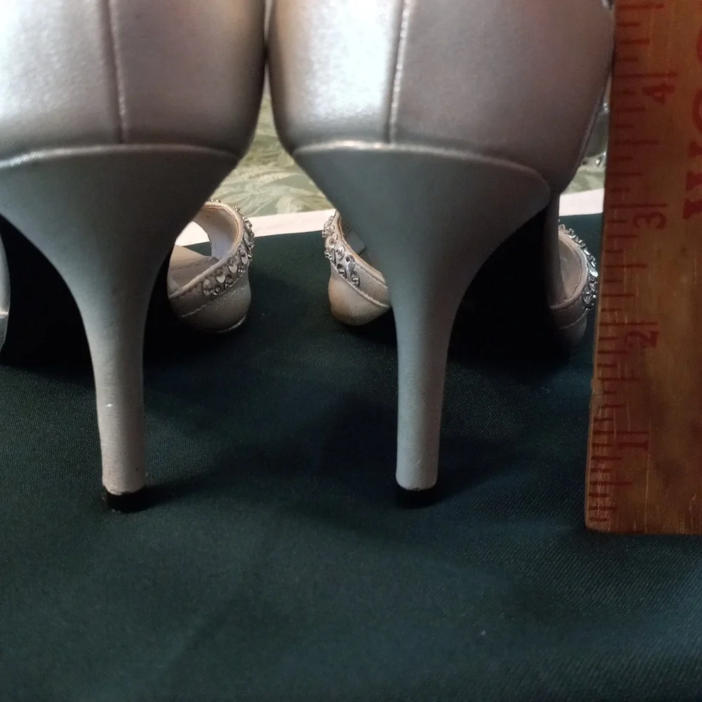Silver Sandal Heels - Picture 5 of 9